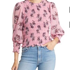 Cinq’ a Sept Smocked Blouse